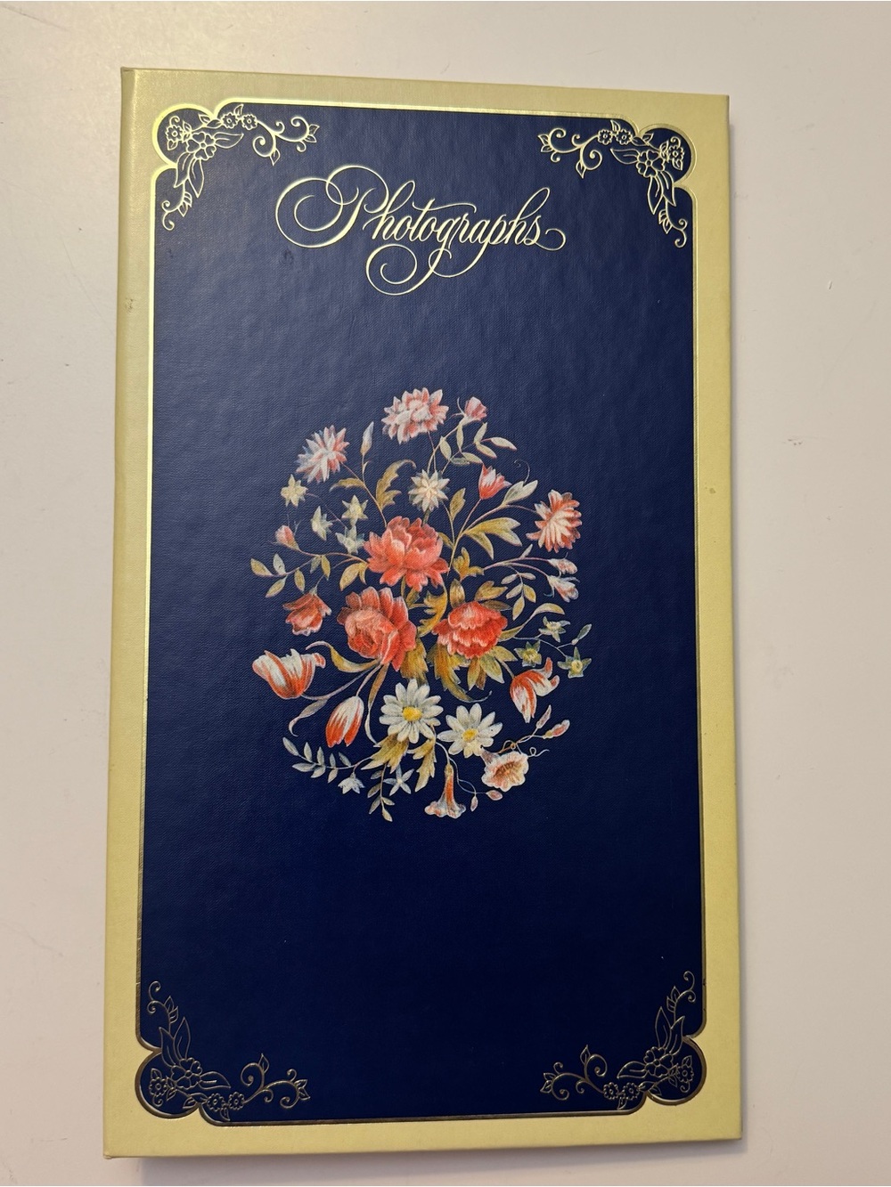 Hallmark Albums Floral Navy and Cream Photo Album